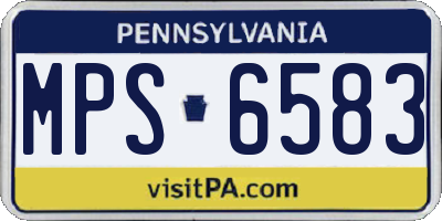PA license plate MPS6583