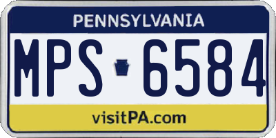 PA license plate MPS6584
