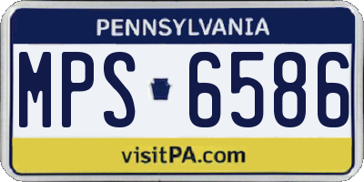 PA license plate MPS6586