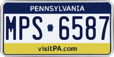 PA license plate MPS6587
