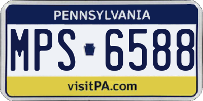 PA license plate MPS6588
