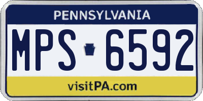 PA license plate MPS6592