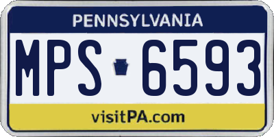 PA license plate MPS6593