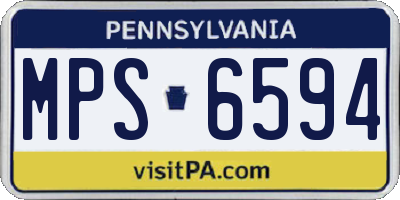 PA license plate MPS6594
