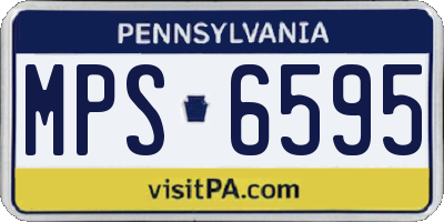 PA license plate MPS6595