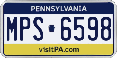 PA license plate MPS6598