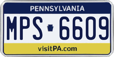PA license plate MPS6609