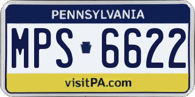 PA license plate MPS6622