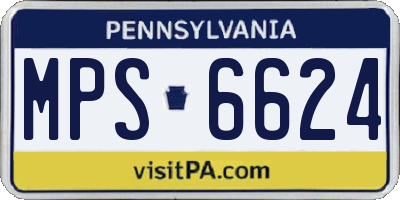 PA license plate MPS6624