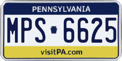 PA license plate MPS6625