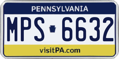 PA license plate MPS6632