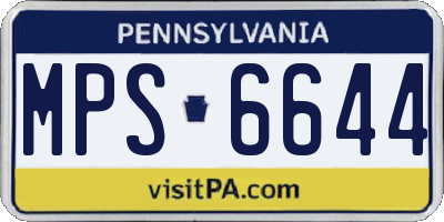 PA license plate MPS6644