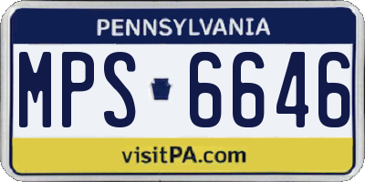 PA license plate MPS6646