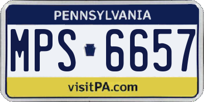 PA license plate MPS6657