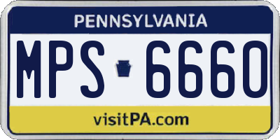 PA license plate MPS6660