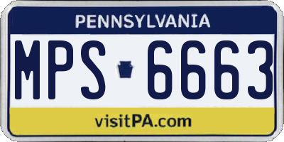PA license plate MPS6663