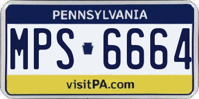 PA license plate MPS6664