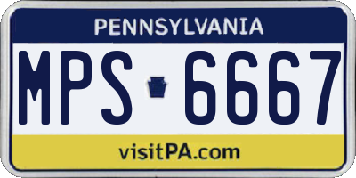 PA license plate MPS6667