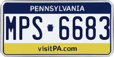 PA license plate MPS6683
