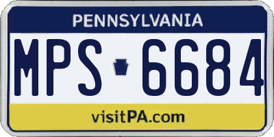 PA license plate MPS6684