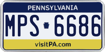 PA license plate MPS6686