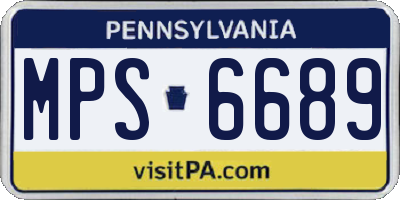 PA license plate MPS6689