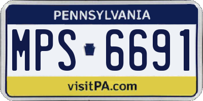 PA license plate MPS6691