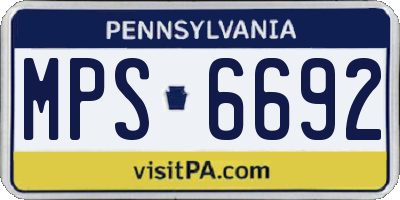 PA license plate MPS6692