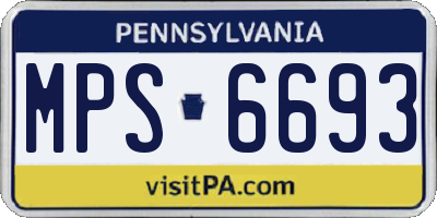 PA license plate MPS6693