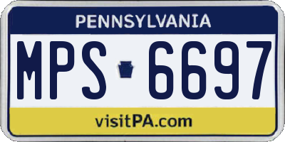 PA license plate MPS6697
