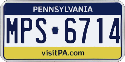 PA license plate MPS6714