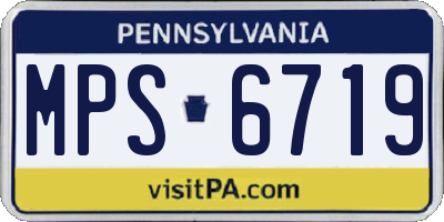 PA license plate MPS6719