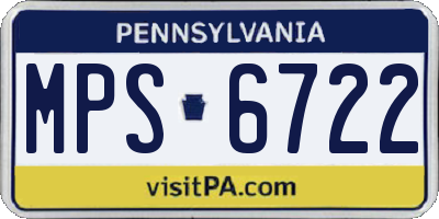 PA license plate MPS6722
