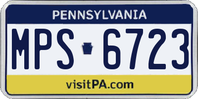 PA license plate MPS6723