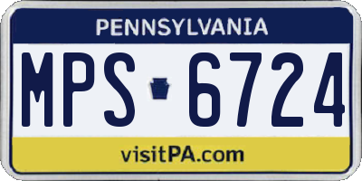 PA license plate MPS6724