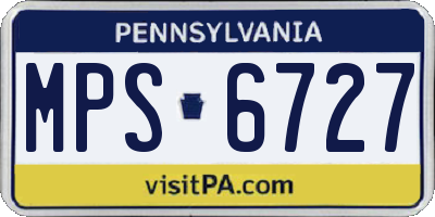 PA license plate MPS6727