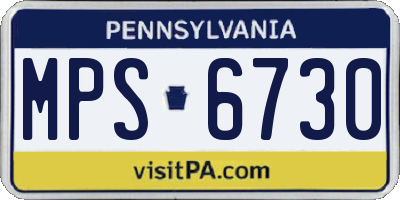 PA license plate MPS6730