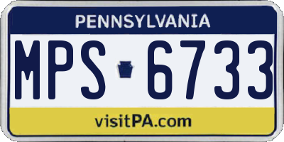 PA license plate MPS6733