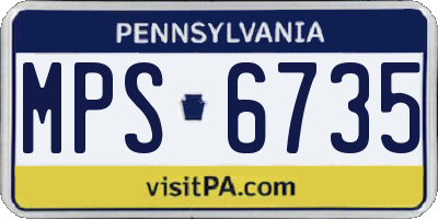 PA license plate MPS6735