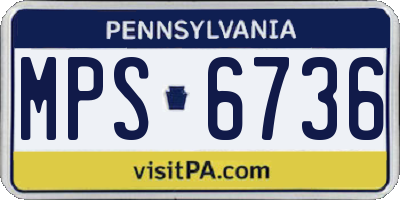 PA license plate MPS6736