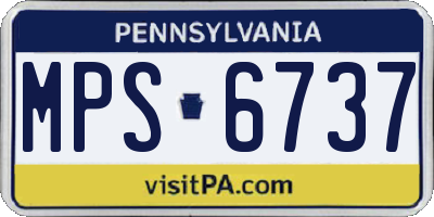 PA license plate MPS6737