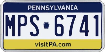 PA license plate MPS6741