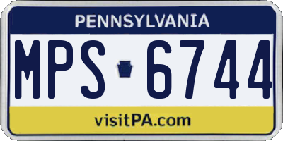 PA license plate MPS6744