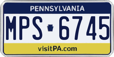 PA license plate MPS6745