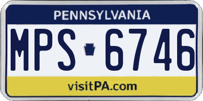 PA license plate MPS6746