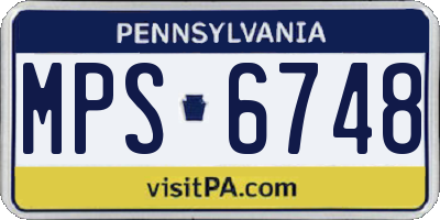 PA license plate MPS6748