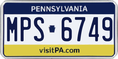 PA license plate MPS6749