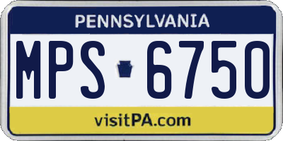 PA license plate MPS6750