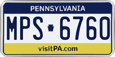 PA license plate MPS6760