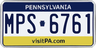 PA license plate MPS6761